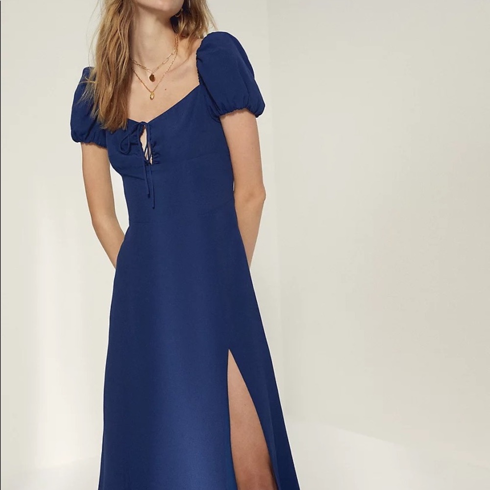 Aritzia Wilfred Pandora Dress Navy size 0 NWT - Picture 4 of 7